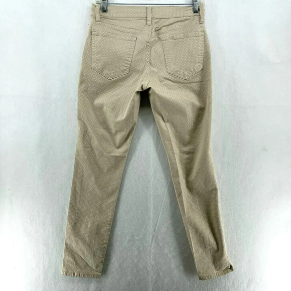 Old Navy Rockstar Jeans Women's Sz 8 Khaki Beige White Polka Dot Skinny Stretch - Picture 2 of 10